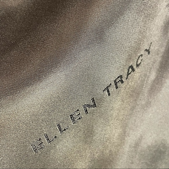 Ellen Tracy Wool & Angora Single Breasted 4-Button Black Car Coat Size 6 Petite - Picture 14 of 15